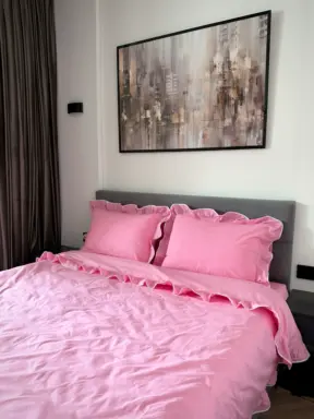 Комплект з рюшами та кантом Orchid Bloom/White Ranfors